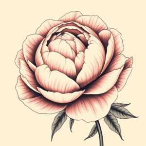 Bio-Organic Peony Tattoo