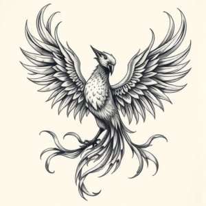 Bio-Organic Phoenix Tattoo