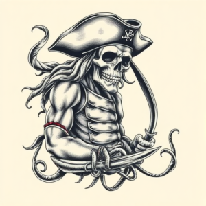 Bio-Organic Pirate Tattoo