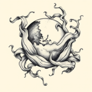 Bio-Organic Planet Tattoo