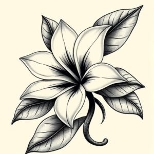 Bio-Organic Plumeria Tattoo