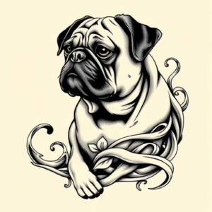Bio-Organic Pug Tattoo