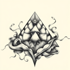 Bio-Organic Pyramid Tattoo
