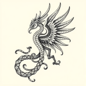Bio-Organic Quetzalcoatl Tattoo