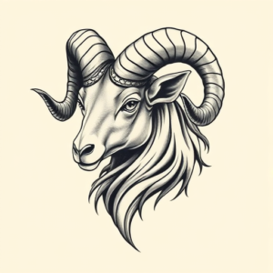 Bio-Organic Ram Tattoo