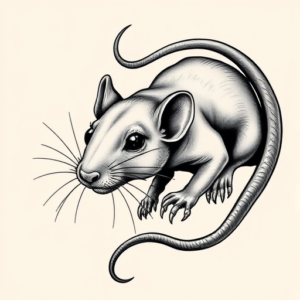 Bio-Organic Rat Tattoo