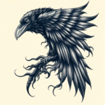 Bio-Organic Raven Tattoo