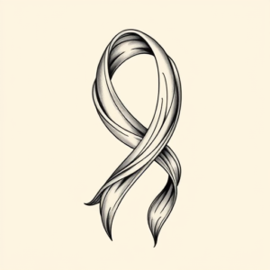 Bio-Organic Ribbon Tattoo