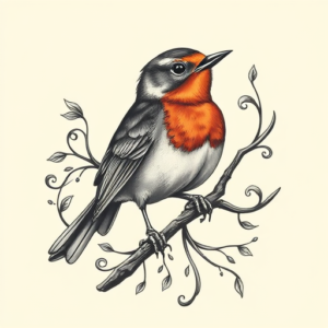 Bio-Organic Robin Tattoo