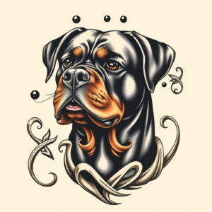 Bio-Organic Rottweiler Tattoo
