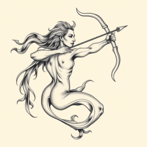 Bio-Organic Sagittarius Tattoo