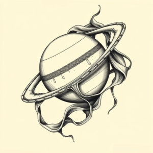 Bio-Organic Saturn Tattoo