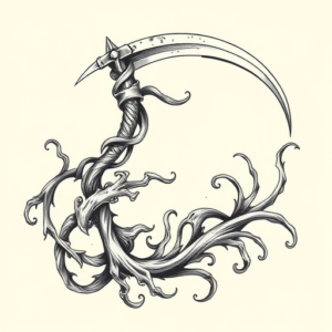 Bio-Organic Scythe Tattoo
