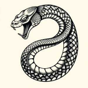 Bio-Organic Serpent Tattoo