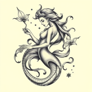 Bio-Organic Siren Tattoo