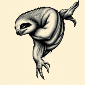 Bio-Organic Sloth Tattoo