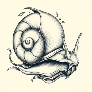 Bio-Organic Snail Tattoo