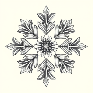 Bio-Organic Snowflake Tattoo