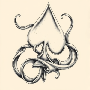 Bio-Organic Spade Tattoo