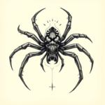 Bio-Organic Spider Tattoo