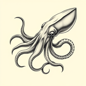 Bio-Organic Squid Tattoo