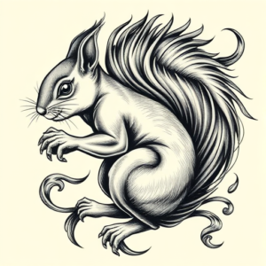 Bio-Organic Squirrel Tattoo
