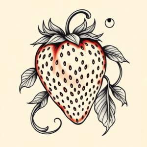 Bio-Organic Strawberry Tattoo