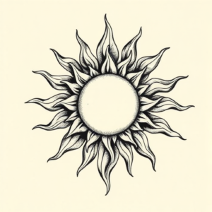Bio-Organic Sun Tattoo