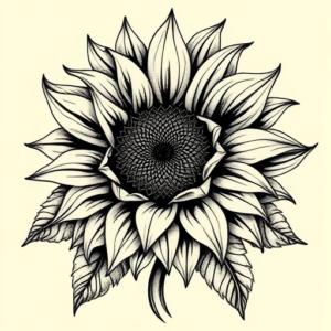 Bio-Organic Sunflower Tattoo