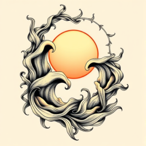 Bio-Organic Sunrise Tattoo