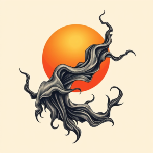 Bio-Organic Sunset Tattoo