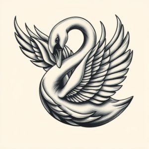 Bio-Organic Swan Tattoo
