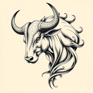 Bio-Organic Taurus Tattoo
