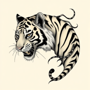 Bio-Organic Tiger Tattoo