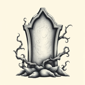 Bio-Organic Tombstone Tattoo