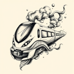 Bio-Organic Train Tattoo