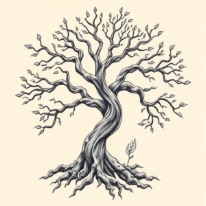 Bio-Organic Tree Tattoo