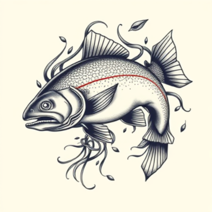 Bio-Organic Trout Tattoo