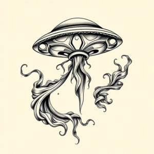 Bio-Organic Ufo Tattoo