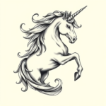 Bio-Organic Unicorn Tattoo