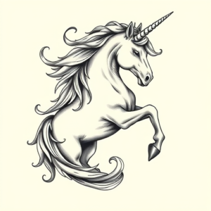 Bio-Organic Unicorn Tattoo