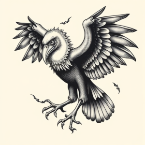 Bio-Organic Vulture Tattoo