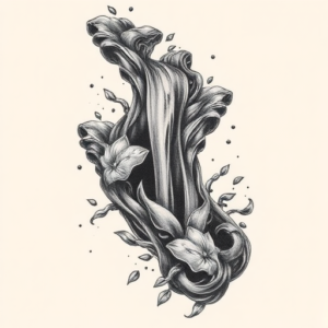 Bio-Organic Waterfall Tattoo