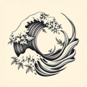 Bio-Organic Wave Tattoo