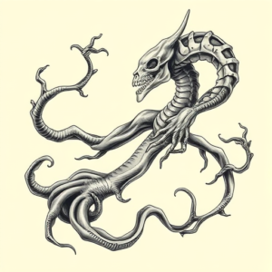 Bio-Organic Wendigo Tattoo