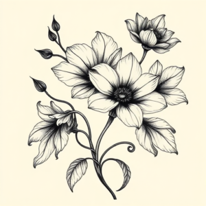 Bio-Organic Wildflower Tattoo