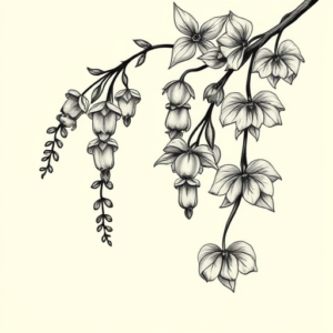 Bio-Organic Wisteria Tattoo