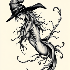 Bio-Organic Witch Tattoo