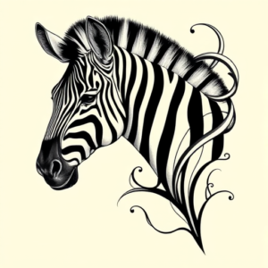 Bio-Organic Zebra Tattoo