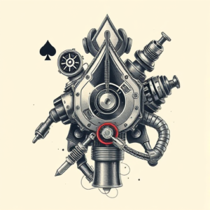 Biomechanical Ace Tattoo